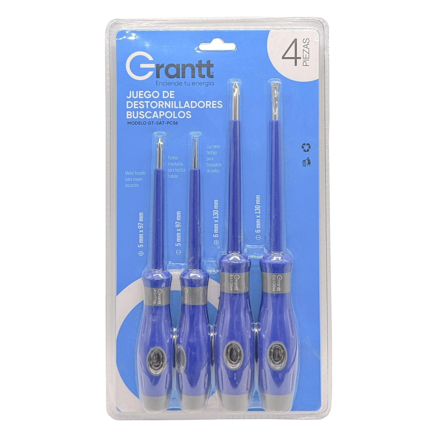 Set Destornilladores Buscapolo Tester Paleta/Cruz 5 y 6mm