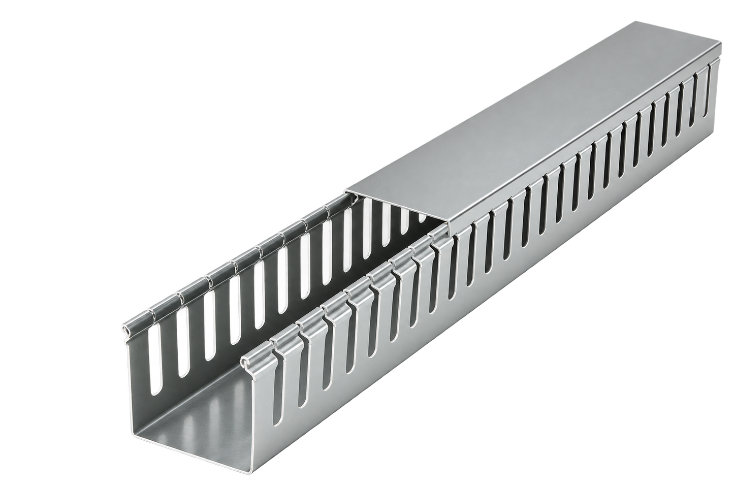 Canaleta Ranurada 60x60mm Largo 2 Metros Gris