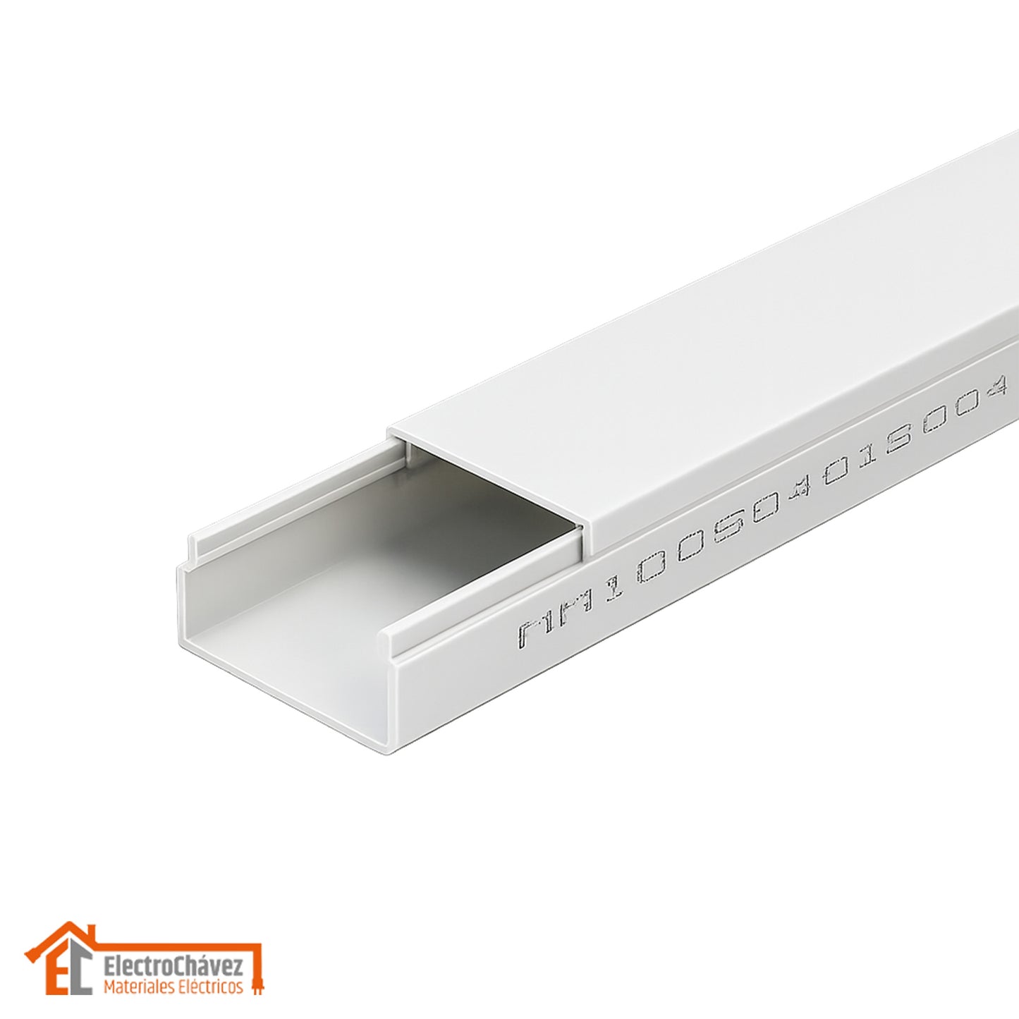 Canaleta / Moldura PVC 40x16mm Largo 2mts Blanco