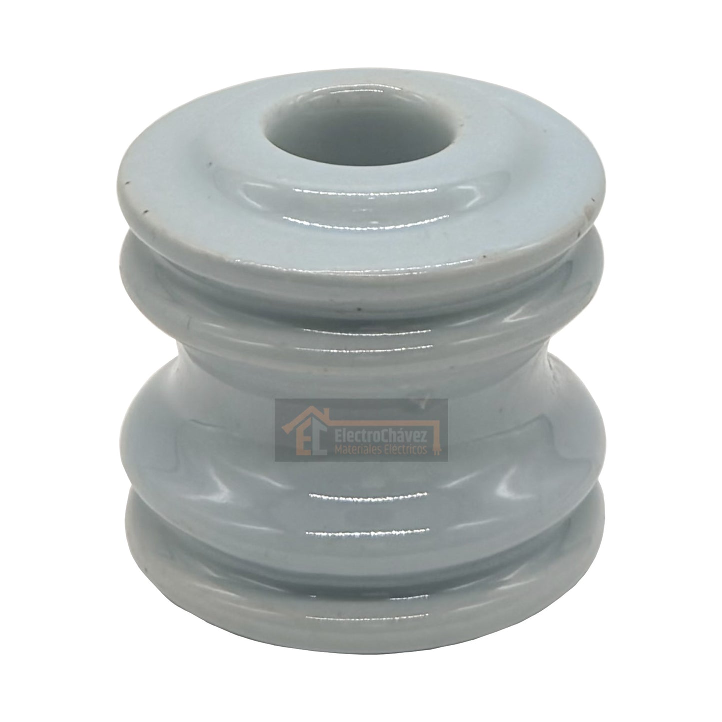 Aislador Carrete 57 mm Loza / Porcelana Mediano