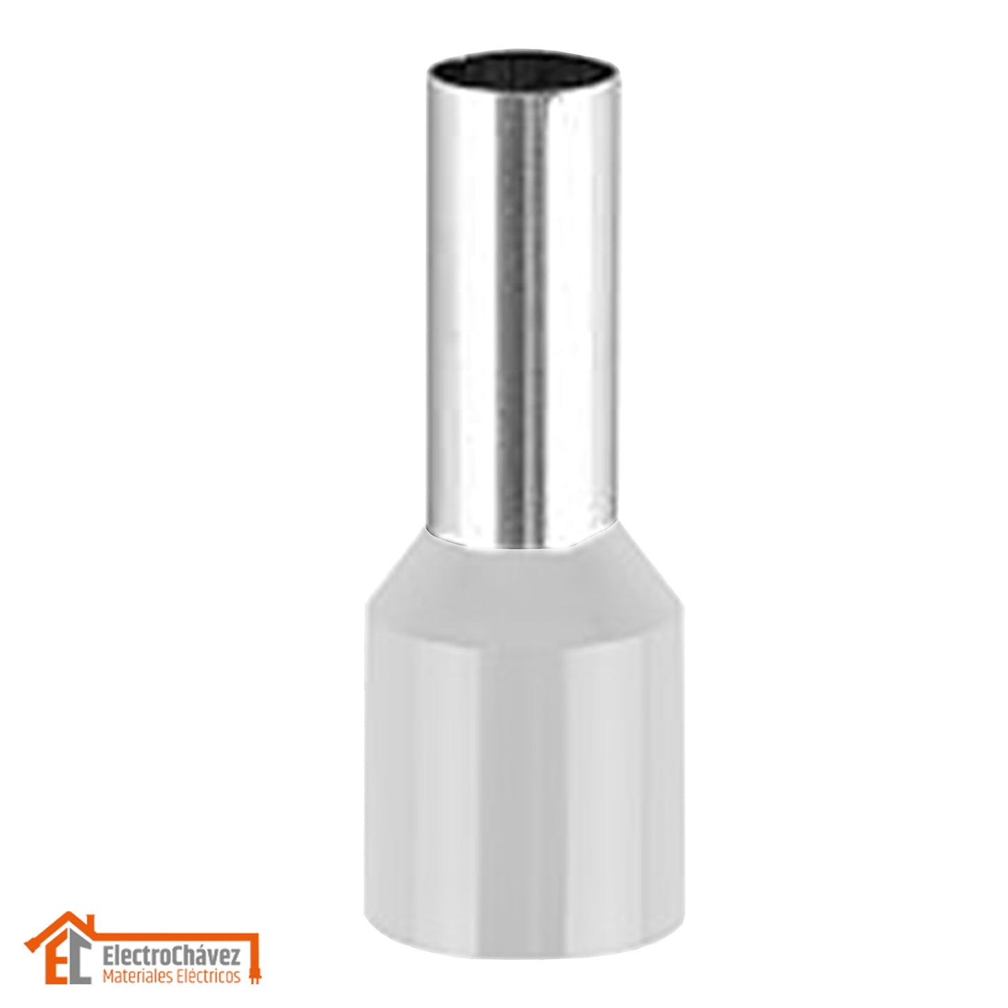 Terminal Ferrul Aislado 8 awg / 10 mm Blanco (100 unidades)