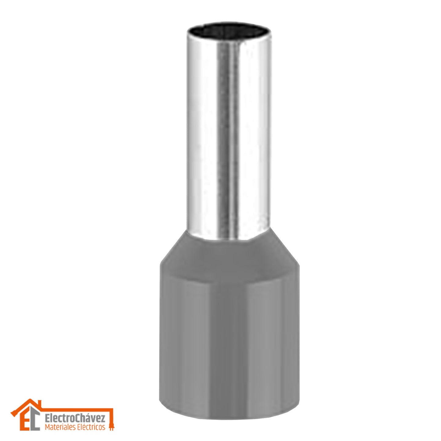 Terminal Ferrul Aislado 14 awg / 2,5 mm Gris (100 unidades)