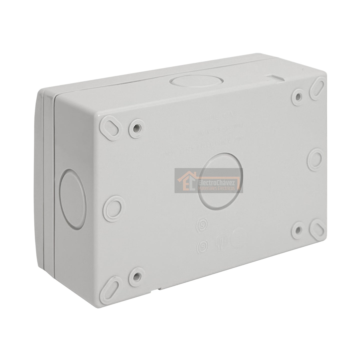 Placa 3 Puestos Sobrepuesta con Tapa Hidrobox Exterior Intemperie - Kalop