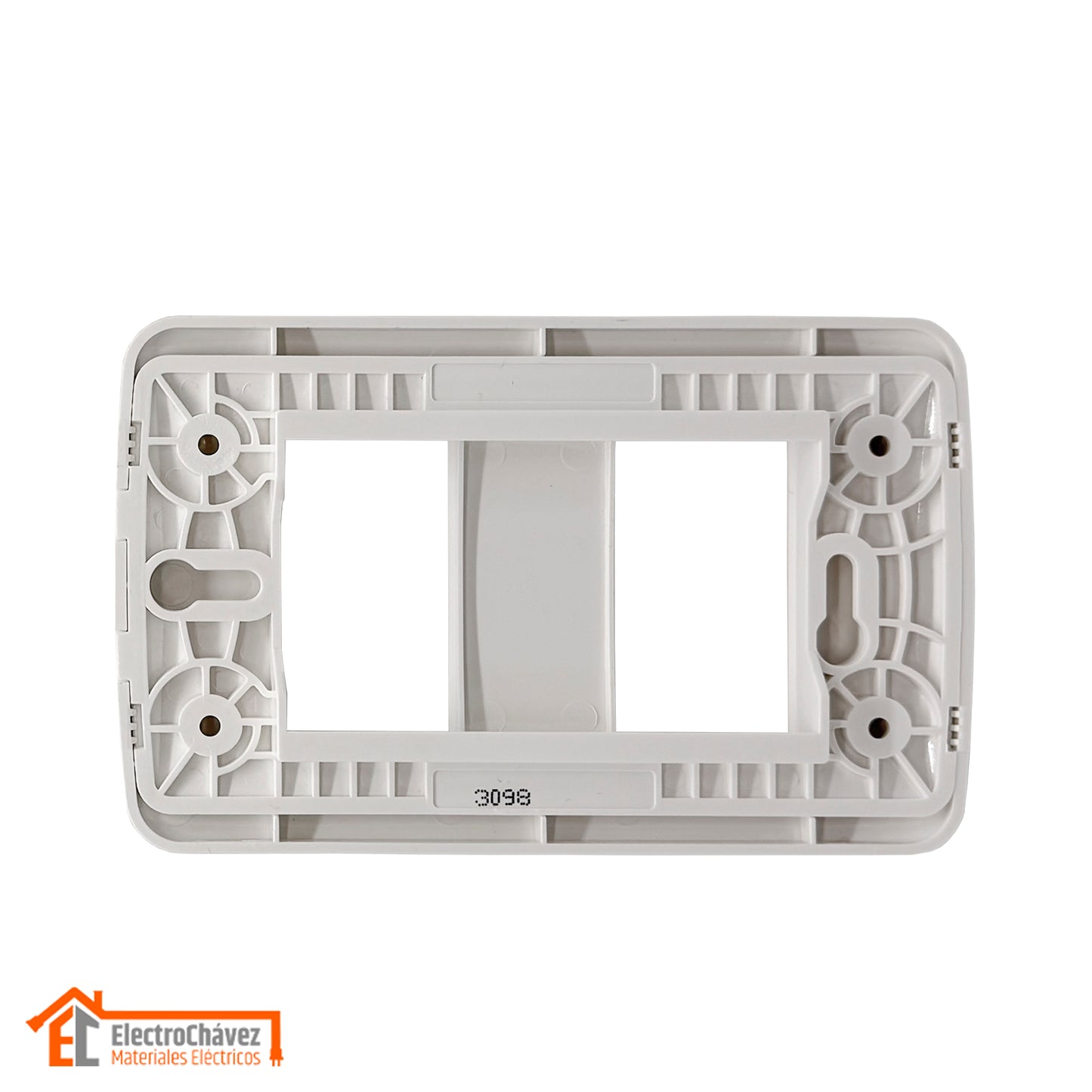 Tapa / Placa 2 Módulos Embutida Con Soporte Blanco - Lexo