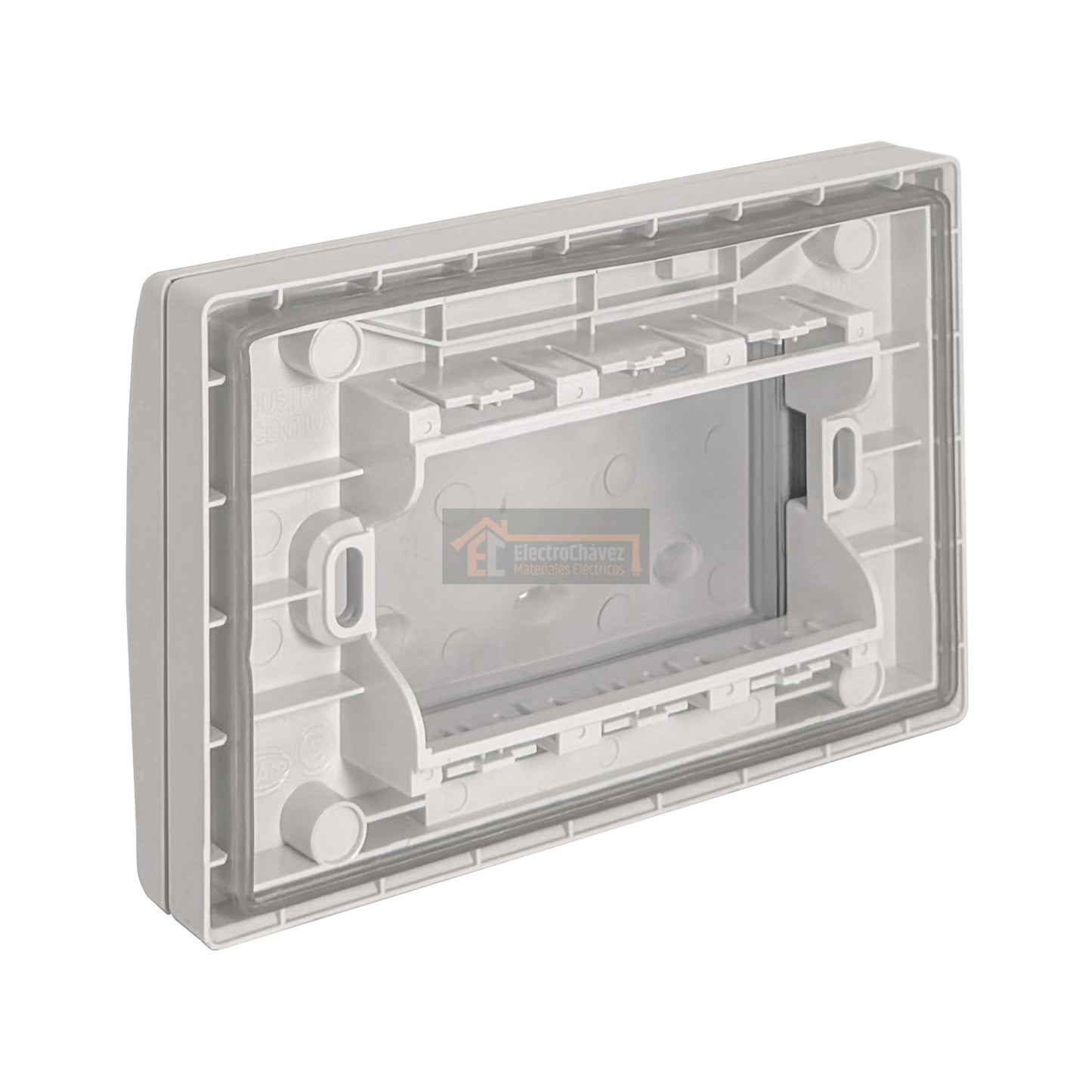Placa 3 Puestos Embutida con Tapa Hidrobox Exterior Intemperie - Kalop