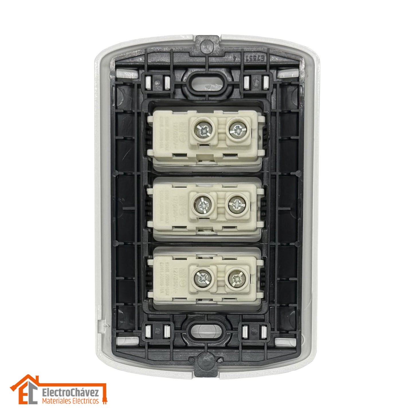 Interruptor Embutido Triple 9/32 10a Modus Plus - Bticino