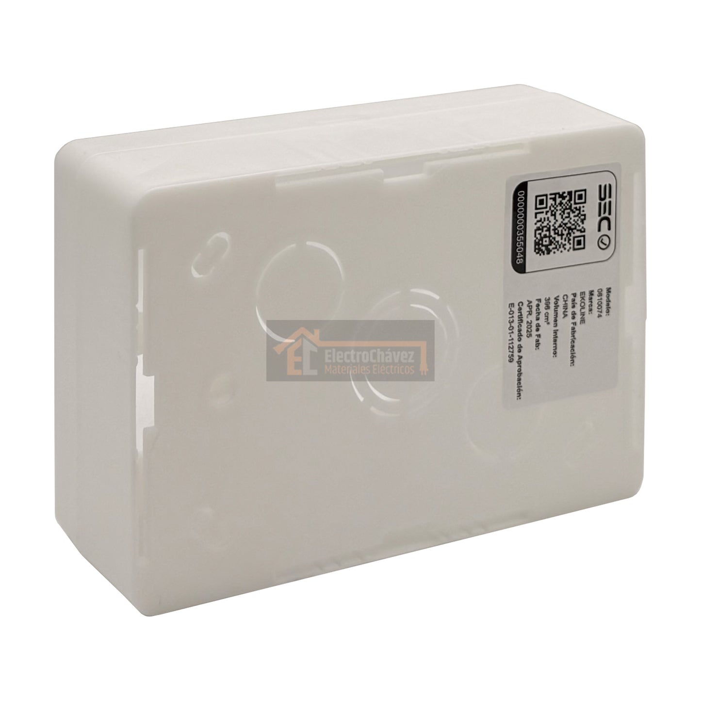 Caja Pvc Chuqui Distribución Eléctrica Blanca - EKOLINE
