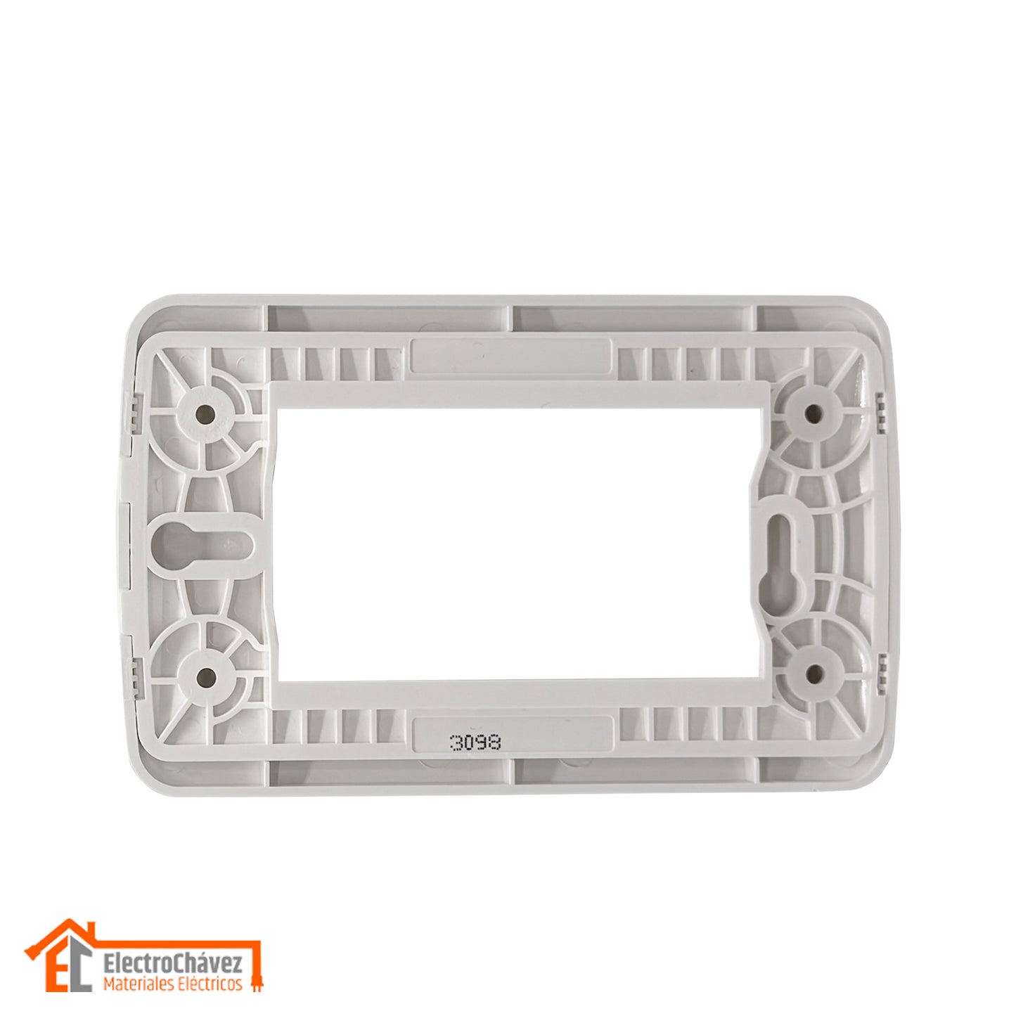 Tapa / Placa 3 Módulos Embutida Con Soporte Blanco - Lexo