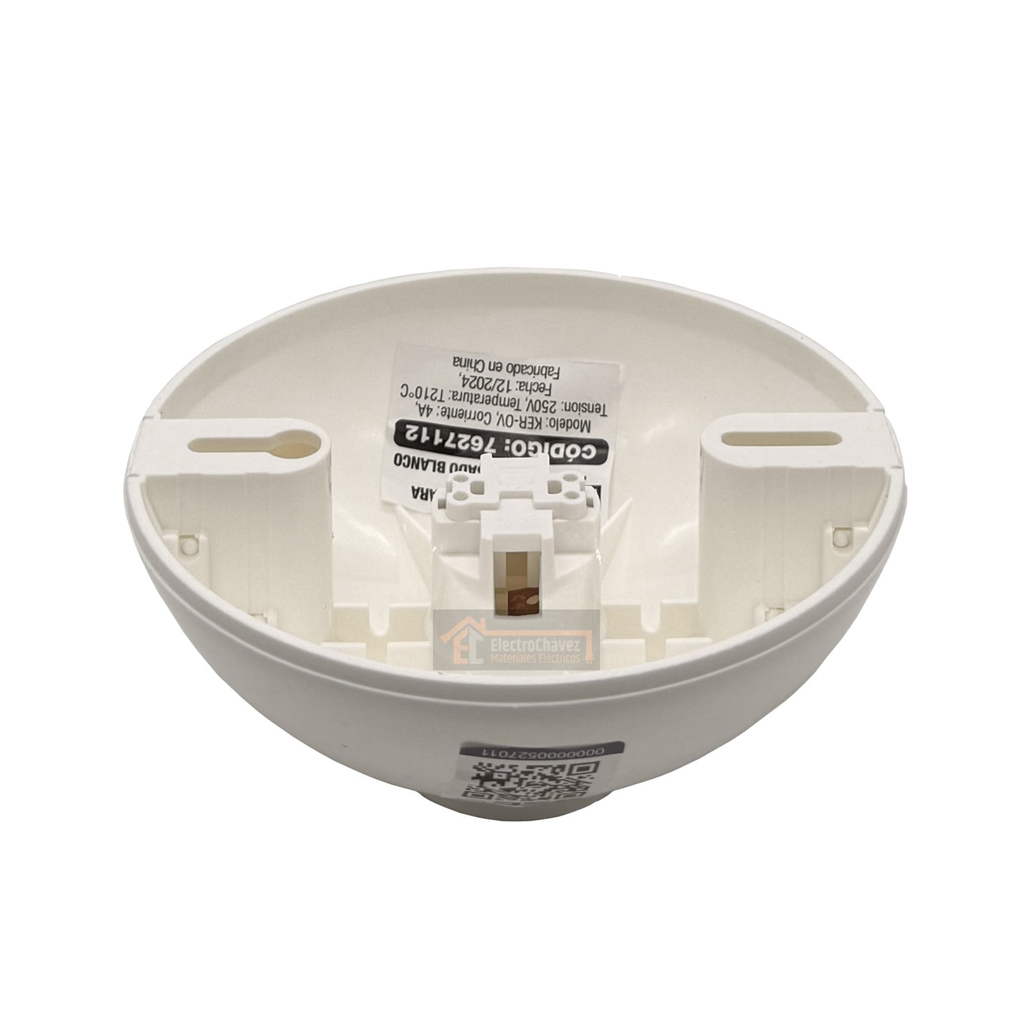 Base Oval Portalámpara Sobrepuesta E-27 Blanco