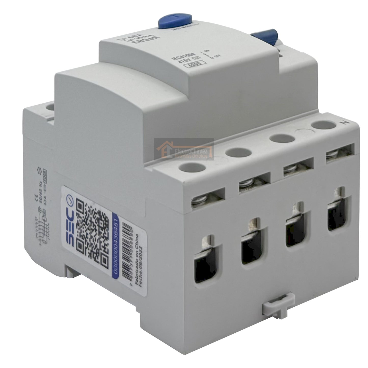 Interruptor Disyuntor Automático Diferencial 4p 40a (4x40a) 30mA Tipo AC - Lexo