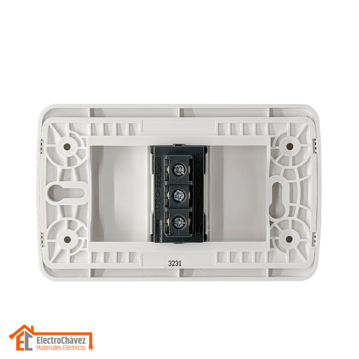 Enchufe Embutido Simple 2p+t 10a blanco Armado - Lexo