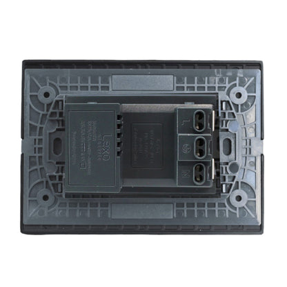 Enchufe Embutido Duplex 2p+t 10a + 2 USB Blanco / Plata Armado - Lexo