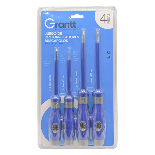 Set Destornilladores Buscapolo Tester Paleta/Cruz 5 y 6mm