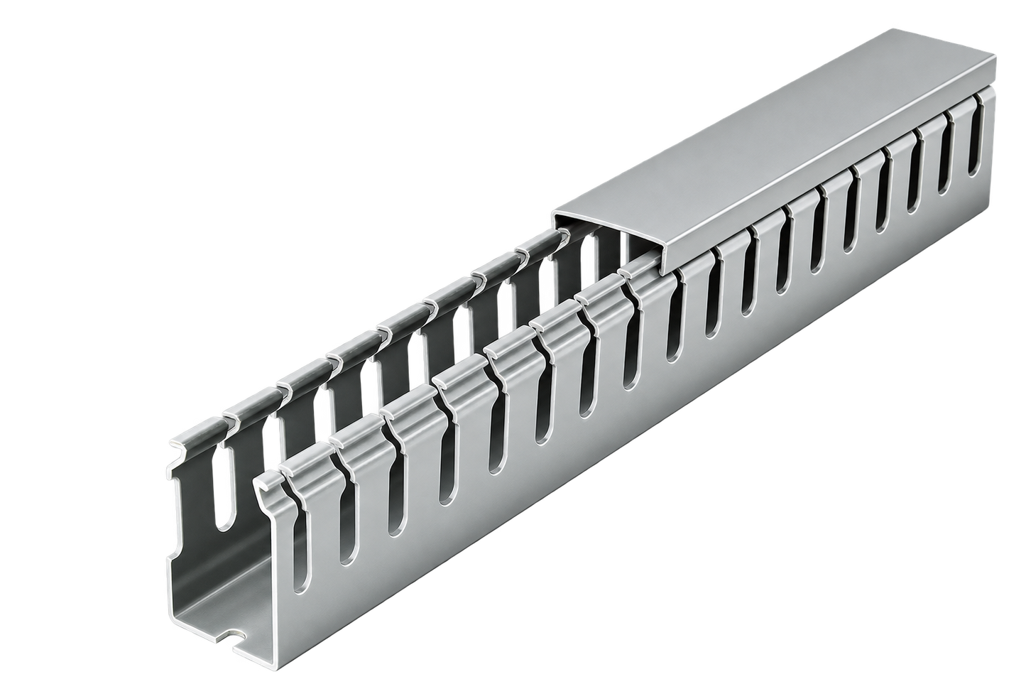 Canaleta Ranurada 25x40mm Largo 2 Metros Gris