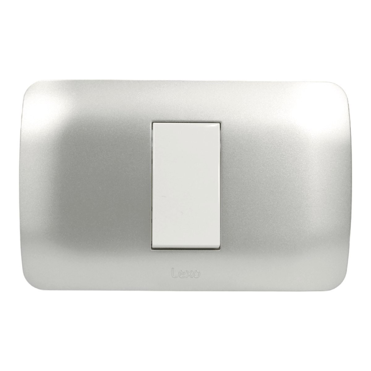 Interruptor Embutido Simple 9/12 10a blanco / Plata Armado - Lexo