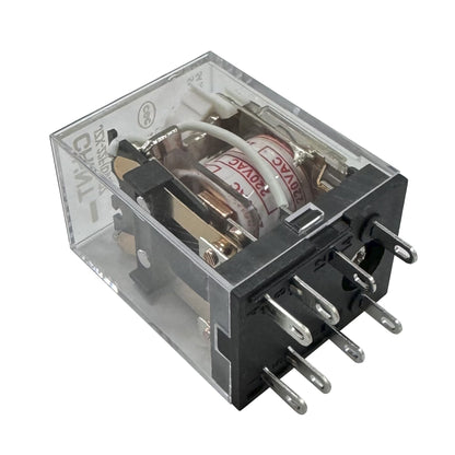 Mini Relé 8 Pin 5A 220V AC Encapsulado + Base Riel Din - CHINT
