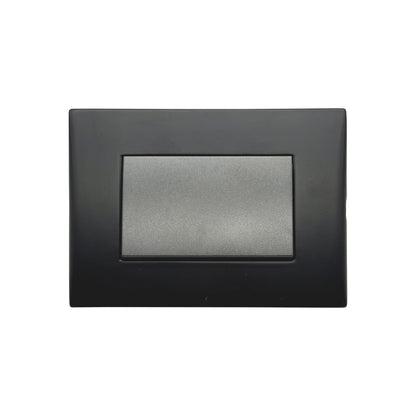 Interruptor Embutido Simple Teclón 9/12 10a Black Andes Armado Metal - Lexo