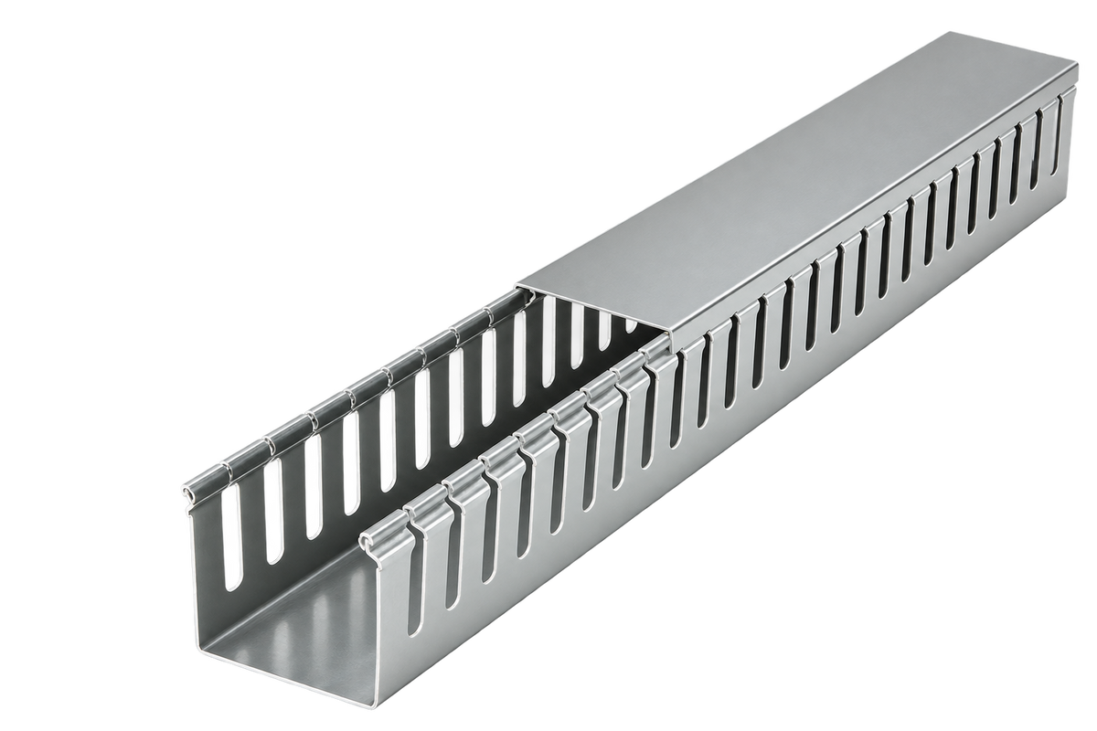 Canaleta Ranurada 60x60mm Largo 2 Metros Gris