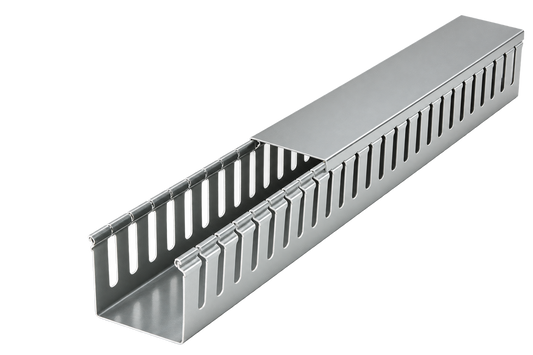 Canaleta Eléctrica Ranurada 60x60mm Largo 2 Metros Gris