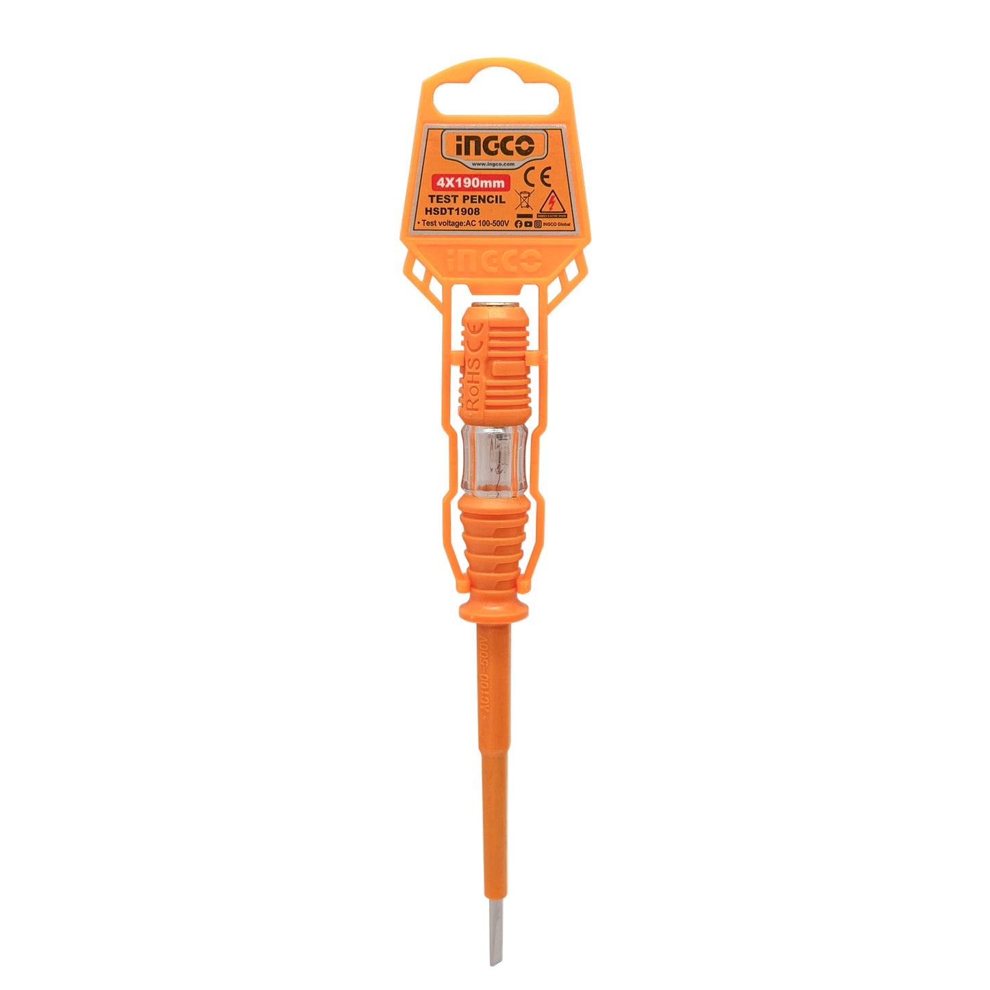 Atornillador Busca Polo Tester Voltaje 4x190mm - Ingco
