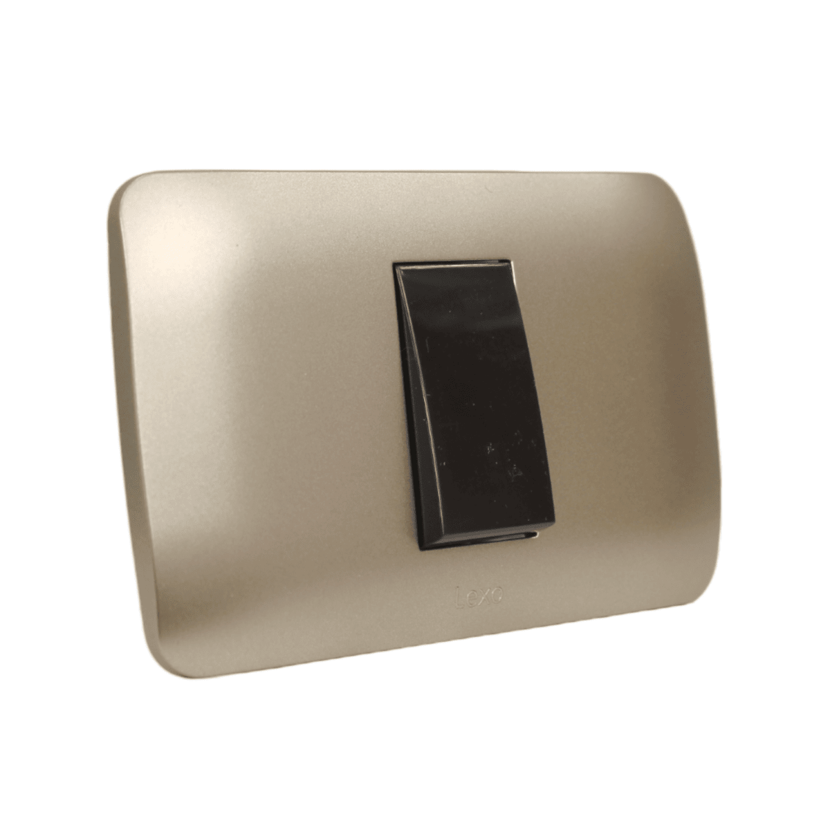 Interruptor Embutido Simple 9/12 10a café / titanio Armado - Lexo