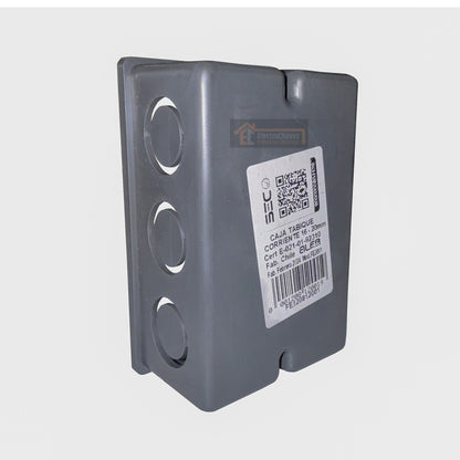 Caja Distribución Embutida Eléctrica Pvc Tabique Gris