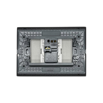 Interruptor Embutido Simple Teclón 9/12 10a Black Andes Armado Metal - Lexo