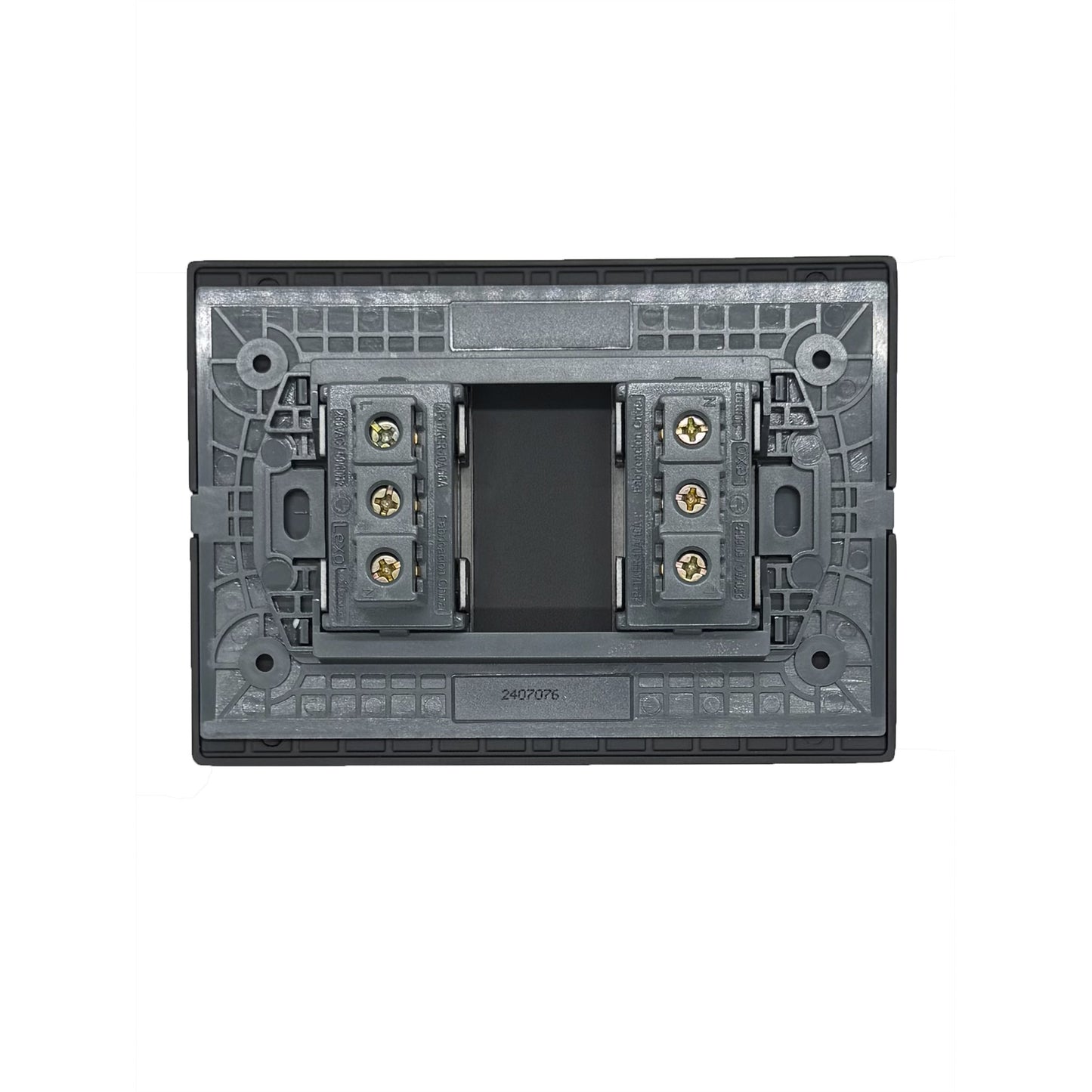 Enchufe Embutido Doble 2p+t 16a Black Andes Armado Metal - Lexo