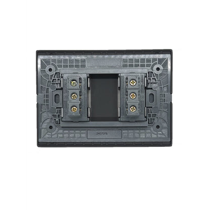 Enchufe Embutido Doble 2p+t 16a Black Andes Armado Metal - Lexo