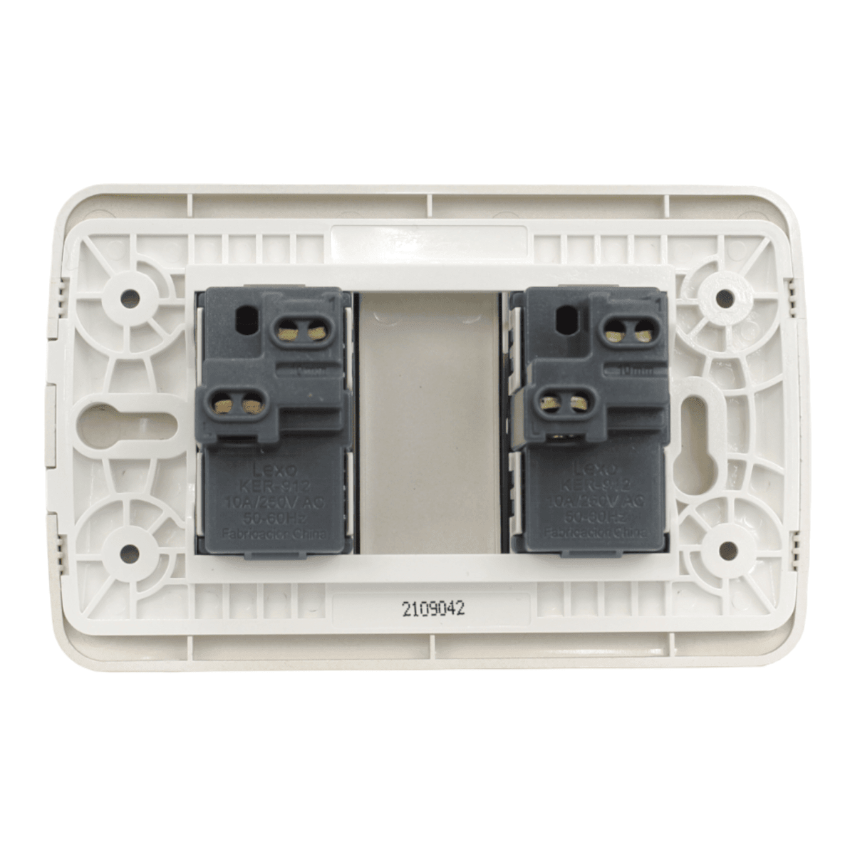 Interruptor Embutido doble 9/15 10a café / titanio Armado - Lexo