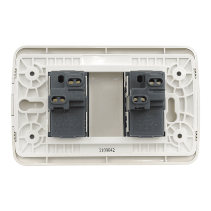 Interruptor Embutido doble 9/15 10a café / titanio Armado - Lexo