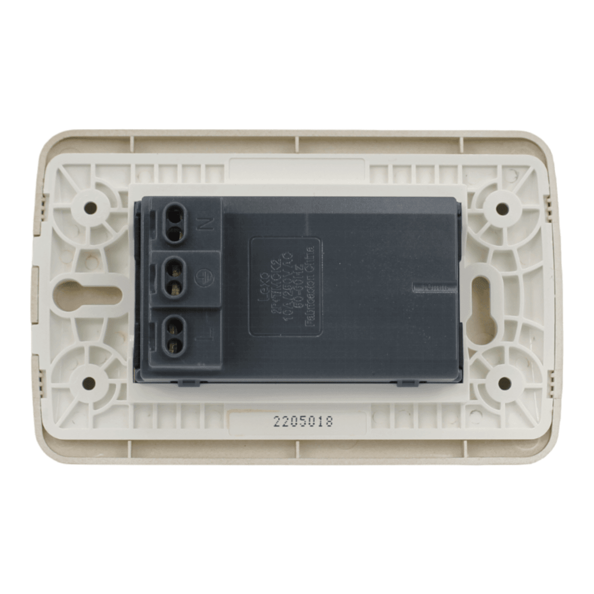 Enchufe Embutido Duplex 2p+t 10a Café / Titanio Armado - Lexo