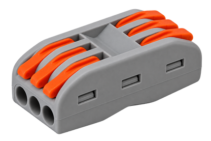Conector Rápido Palanca Doble 3 Polos Para Cables 0,5 - 4mm