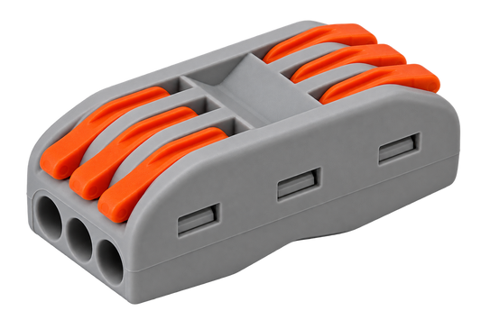 Conector Rápido Palanca Doble 3 Polos Para Cables 0,5 - 4mm