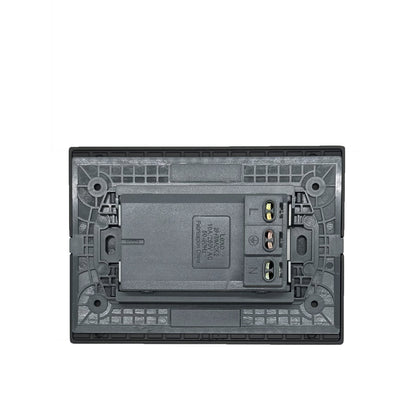 Enchufe Embutido Duplex 2p+t 10a Black Andes Armado Metal - Lexo