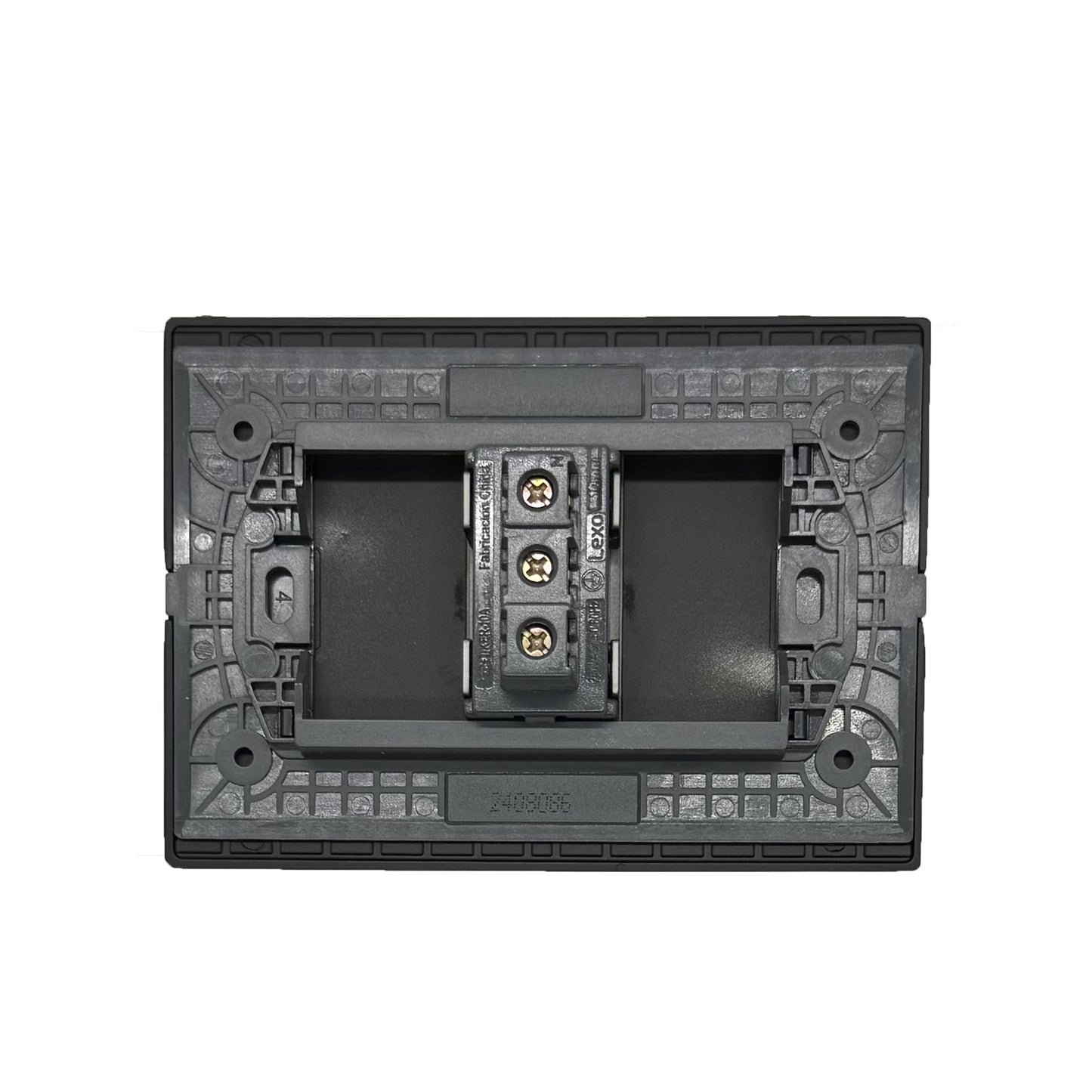 Enchufe Embutido Simple 2p+t 10a Black Andes Armado Metal - Lexo