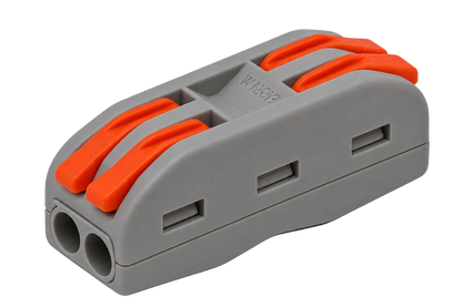 Conector Rápido Palanca Doble 2 Polos Para Cables 0,5 - 4mm