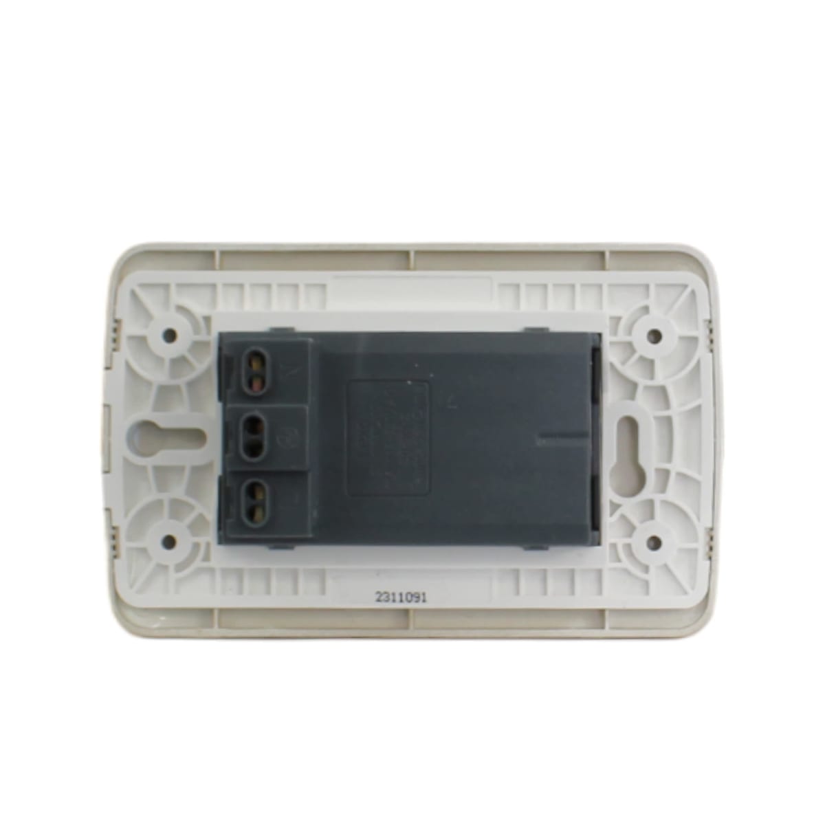 Enchufe Embutido Tríplex 2p+t 16a  café /titanio Armado - Lexo