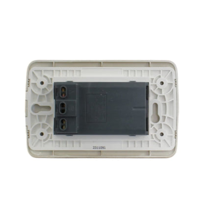 Enchufe Embutido Tríplex 2p+t 16a  café /titanio Armado - Lexo