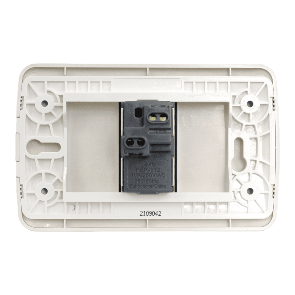 Interruptor Embutido Simple 9/12 10a café / titanio Armado - Lexo