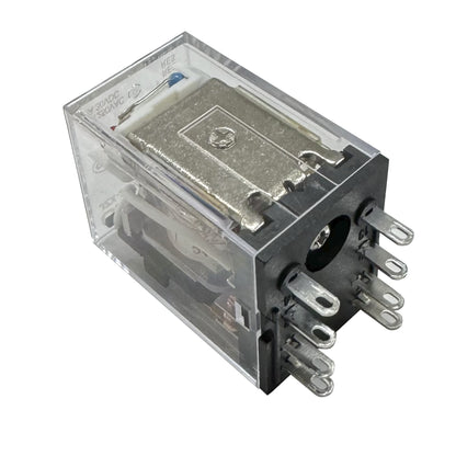 Mini Relé 8 Pin 5A 220V AC Encapsulado + Base Riel Din - CHINT