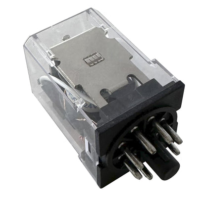 Mini Relé 8 Pin 10A 24V AC Encapsulado + Base Riel Din - CHINT