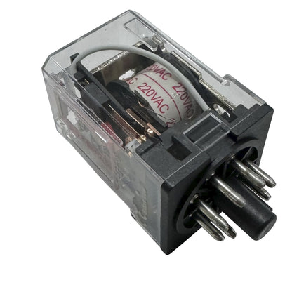 Mini Relé 8 Pin 10A 220V AC Encapsulado + Base Riel Din - CHINT