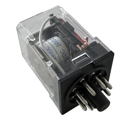 Mini Relé 8 Pin 10A 24V DC Encapsulado + Base Riel Din - CHINT