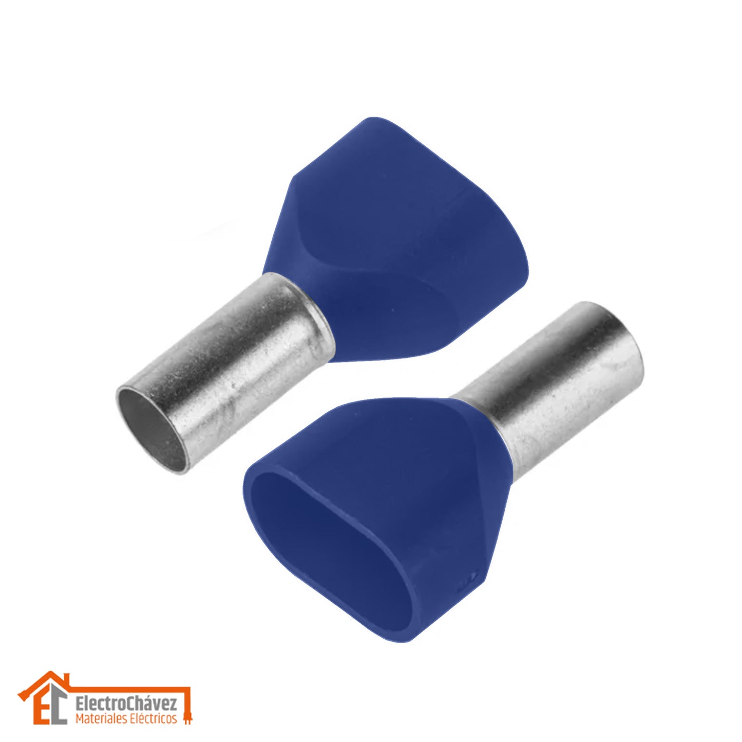 Terminal Ferrul Doble Aislado 14 awg / 2,5 mm Azul (100 unidades)