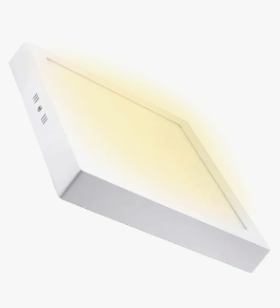 Foco Panel Led Metálico 12w Luz cálida sobrepuesto cuadrado