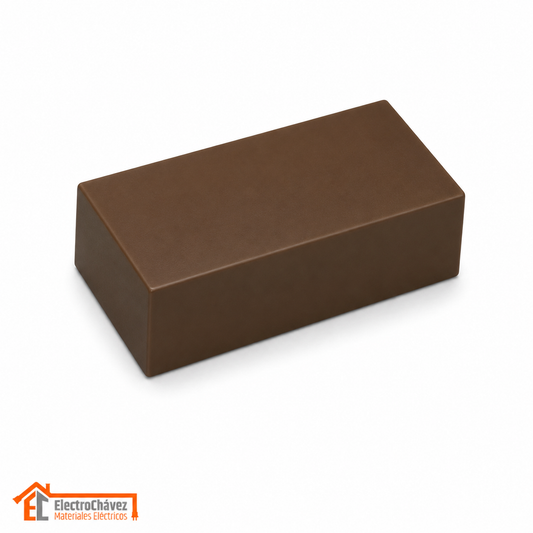 Tapa Final 20x10mm PVC Para Canaleta / Moldura Café