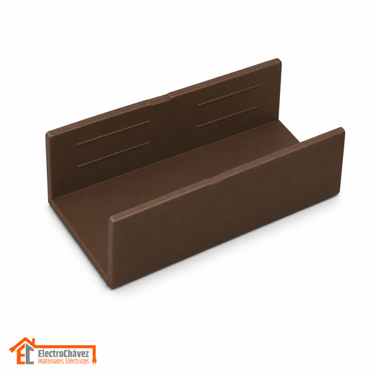 Copla Unión 20x10mm PVC Para Canaleta / Moldura Café