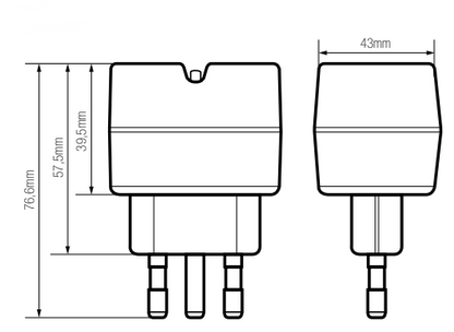 Adaptador Schuko 10a 2p+t Negro Certificado - Lexo