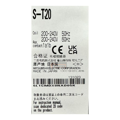 Contactor S-T20 / 3p + 1no + 1nc Trifásico Bobina 220v - Mitsubishi